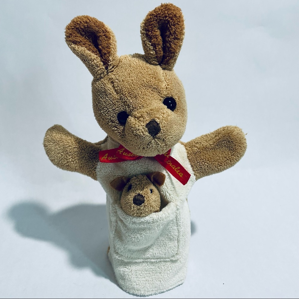 Aussie & Friends Kangaroo & baby Willoughby Plush hand puppet